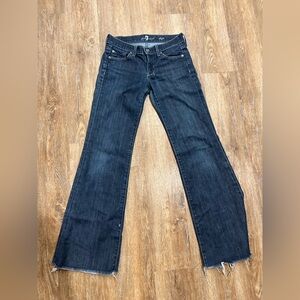 7 For All Mankind Dark Blue Boot Cut Jeans